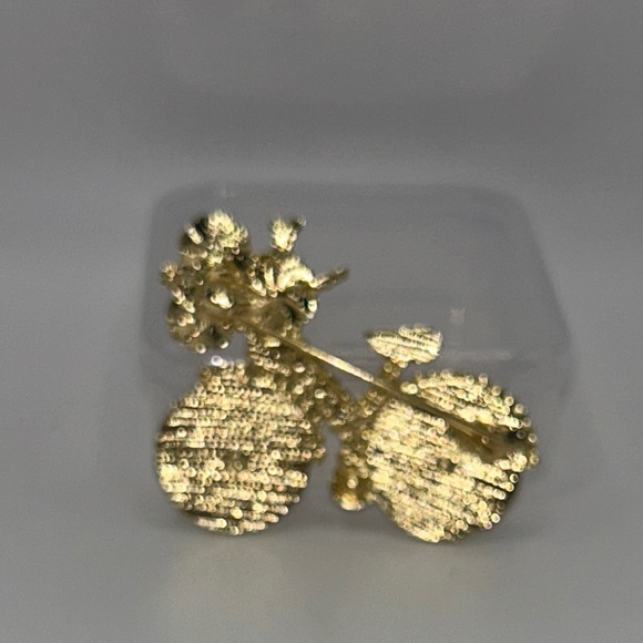 Elegant Gold and Pink Bicycle Brooch - Picture 3 of 5